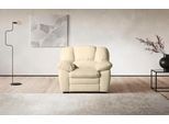 Sessel COTTA "Casino, B.110 cm, bis 120 kg belastbar", creme, B:110cm H:88cm T:92cm, SOFTLUX-Kunstleder;Luxus-Microfaser (100% Polyester);Luxus-Kunstleder;NaturLEDER, echtes Rindsleder, Sessel, Sessel, Polstergarnitur, auch als Set erhältlich