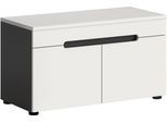 Sitzbank HOME AFFAIRE "REHAT, TOPSELLER, Breite 80cm, 2 Türen, 2 Fächer", schwarz-weiß (basalt grau, weiß), B:80cm H:45cm T:37cm, FSC-zertifizierter Holzwerkstoff, Sitzbänke, Sitzbank, Garderobenbank, Flurbank, Dielenbank, Bank mit Stauraum, Bank