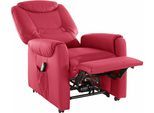 TV-Sessel SIT & MORE "Morten", rot (feuerrot), B:76cm H:111cm T:78cm, Luxus-Kunstleder;NaturLEDER (echtes Rindsleder);Luxus-Microfaser (100% Polyester), Sessel, TV-Sessel, in Größe S, wahlweise mit Motor und Aufstehhilfe