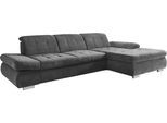 Ecksofa DIE PLANBAR "MP-IN17004 L-Form, Breite 331 cm, Kaltschaum-Polsterung", grau (anthrazit), B:331cm H:84cm T:124cm, 100% Polyester, Sofas, Ecksofa, inkl. Sitztiefenverstellung, wahlweise weitere Funktionen