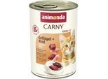 animonda Carny Nassfutter Katze Kitten Geflügel und Rind 48x400 g