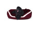 Tierlando ® PEPPER Orthopädisches Hundebett Hundesofa L XL XXL Velours MEGA DICK & WEICH dunkelrot 1,1 m, 30 cm, 85 cm