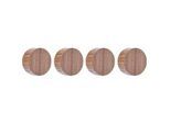 Magnetoplan Design Magnet Wood Circle, rund, Haftkraft 4 kg, Ø 30 x H 13 mm, FSC®-Wallnussholz, 4 Stück