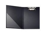 Falken Klemmbrettmappe, A4, für 50 Blatt, Einstecktasche, Stiftehalter, FSC®-Pappe/Metall/Kunststoff, schwarz, 1 Stück