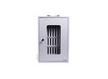 Magnetoplan Smartphone-Aufbewahrungsbox, für bis zu 36 Mobiltelefone, abschliessbar, Tragegriff, B 295 x T 205 x H 445 mm, Stahl lackiert, grau