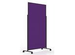 Magnetoplan mobile Moderationstafel VarioPin Black, Hoch-/Querformat, 2-seitig nutzbar, B 1000 x H 1800 mm, Filz/Aluminium, violett/schwarz