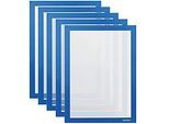 Magnetoplan Magnetrahmen magnetofix, A4 Hoch-/Querformat, PVC, blau, 5 Stück