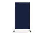 Magnetoplan mobile Moderationstafel VarioPin White, Hoch-/Querformat, 2-seitig nutzbar, B 1000 x H 1800 mm, Filz/Aluminium, blau/weiss