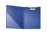 Falken Klemmbrettmappe, A4, F für 50 Blatt, Einstecktasche, Stiftehalter, FSC®-Pappe/Metall/Kunststoff, blau, 1 Stück
