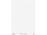 Herlitz Flipchartblock, blanko, 6-fach Lochung, perforiert, B 650 x H 980 mm, Papier, weiss, 5 Stück mit jeweils 20 Blatt