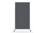 Magnetoplan mobile Moderationstafel VarioPin White, Hoch-/Querformat, 2-seitig nutzbar, B 1000 x H 1800 mm, Filz/Aluminium, grau/weiss