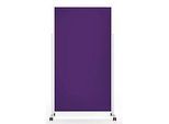 Magnetoplan mobile Moderationstafel VarioPin White, Hoch-/Querformat, 2-seitig nutzbar, B 1000 x H 1800 mm, Filz/Aluminium, violett/weiss