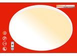 BRILONER LEUCHTEN LED Deckenleuchte "COMPETO", beige (weiß matt), 1, Ø 48,5cm H: 16cm, 1 Stk., Leuchten, 48x6,5 cm, Wohnzimmer, Schlafzimmer, Flur, Küche, LED Deckenleuchte