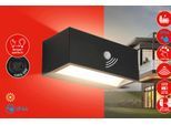 LED Außen-Wandleuchte BRILONER LEUCHTEN "DOGU", schwarz (matt, schwarz), H:160cm Ø:4,5cm, Leuchten, 18,5x9,5x7,5 cm, Akku tauschbar, Indoor/Outdoor, Balkon, Hauswand