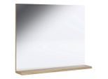 Mid.you Wandspiegel VCM Landos, Weiß, Eiche, Holzwerkstoff, rechteckig, 50x60x2 cm, Ablage, Spiegel, Wandspiegel