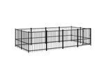 VidaXL Outdoor Hundezwinger Stahl 3,88 m, 1,935 m, 1 m