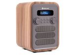Denver DAB-48 DAB+/ FM-Radio mit Bluetooth, Holzdesign, dunkelgrau
