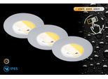 BRILONER LEUCHTEN LED Einbauleuchte "DIMARA", chromfarben, matt, 1, Ø 9cm H: 3cm, 1 Stk., Leuchten, 90x27 mm, Wohnzimmer, Flur