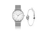 Quarzuhr AMELIA PARKER "SAA5-3", silber, Armbanduhren, Damen, Quarzuhr