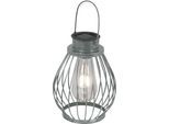 LED Solarleuchte NÄVE "Balubo", silber (silberfarben), H:30,5cm, Leuchten, LED Solarleuchten, Solar, incl. Schiebeschalter, Lichtfarbe: warmweiß, Farbe: silber
