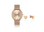 Quarzuhr AMELIA PARKER "SAA2-6", rosa (rose gold), Armbanduhren, Damen, Quarzuhr