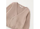 Cardigan MINIBANDA "BABY BOY KNITWEAR", Jungen, Gr. 6, beige, 100% Baumwolle, Strickjacken