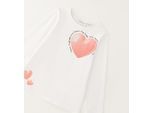 T-Shirt SARABANDA "BABY GIRL SWEATER", Mädchen, Gr. 18M, weiß (optical weiß), 95% Baumwolle, 5% Elasthan, Shirts T-Shirt