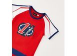 T-Shirt SARABANDA "BABY BOY SUMMER T-SHIRT", Jungen, Gr. 4A, rot, 100% Baumwolle, Shirts T-Shirt