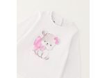 T-Shirt IDO "BABY GIRL SWEATER", Mädchen, Gr. 9, weiß (optical weiß), 100% Baumwolle, Shirts T-Shirt