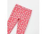 Leggings IDO "BABY GIRL TROUSERS", Mädchen, Gr. 7A, EURO-Größen, rosa (strawberry, weiß), 95% Baumwolle, 5% Elasthan, Hosen Leggings