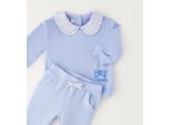 Shorts MINIBANDA "BABY GIRL SET", Mädchen, Gr. 3, EURO-Größen, blau (light blau), 95% Baumwolle, 5% Elasthan, Hosen Shorts