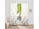 Gardine OTTO HOME "Reeffa" Gr. 3, sand, B:135cm H:225cm, Polyester, Polyester, Gardinen, Gardine, einseitig mit Blättern bedruckt