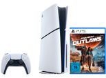 PLAYSTATION 5 Konsolen-Set "PS5 Disk Edition (Slim) + Star Wars Outlaws", schwarz (weiß, schwarz), B:35,8cm H:9,6cm T:21,6cm, Spielekonsolen, Konsolen-Set