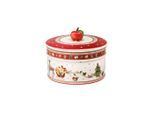 Vorratsdose VILLEROY & BOCH "Gebäckdose Winter Bakery Delight ø 17,3 cm bunt", bunt, Porzellan, Lebensmittelaufbewahrungsbehälter, Vorratsdose
