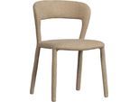 Esszimmerstuhl WOOOD "Noble mit Bezug und vollgepolstertem Gestell B 51 x T 56 x H 76 cm", beige (sandfarben, sandfarben), B:51cm H:76cm T:56cm, Stühle, Esszimmerstuhl, (Set, 2 St) Webstoff, Hohe Verschleißfestigkeit, Tragkraft 120 kg