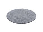 Ayyildiz , Hellgrau , Textil , Uni , rund , Oeko-Tex® Standard 100 , für Fußbodenheizung geeignet, schmutzabweisend, für Hausstauballergiker geeignet, lichtunempfindlich, antistatisch, pflegeleicht, strapazierfähig, leicht zusammenrollbar ,
