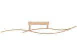 EGLO Deckenleuchte "Grisolia Deckenlampe, Wohnzimmerlampe, Metall und Kunststoff, Lampe", beige (braun), 1, H: 15cm, 1 Stk., Leuchten, Wand-/Deckenleuchte - L85 x B6 x H15 cm - braun - 12W inkl., Deckenleuchte