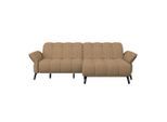 Möbelix , Cognac , Metall, Textil, Holzwerkstoff , L-Form , 244x173 cm , erweiterbar, Hocker erhältlich, in den Filialen seitenverkehrt erhältlich, Armteil links, Armteil rechts ,