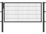 Zauneinzeltür ALBERTS "Flexo", grau (anthrazit), B:200cm H:100cm, Stahl, Tore, Zauneinzeltür, 200 cm Breite, in versch. Höhen