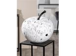 Dekoobjekt CASABLANCA BY GILDE "Apfel "Modern Art", weiß, B:33cm H:37cm T:33cm, Kunstharz, Dekofiguren, Dekoobjekt