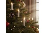 IC WINTERWORLD LED-Christbaumkerzen, grün, Flammen 30 Stk., Gesamtlänge 17,4m, Lichterketten, LED-Christbaumkerzen