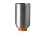 Weinkühler FINK STUDIO "ICE LOVE", grau, orange, B:12,3cm H:21cm T:12,3cm Ø:12,3cm, Edelstahl, Eiskübel, Weinkühler, in Geschenkverpackung