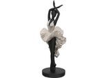 Dekofigur GILDE "Skulptur Ballerina Ballet schwarz H. 44 cm", schwarz, B:13,5cm H:44cm T:13,5cm Ø:13,5cm, Kunstharz, Dekofiguren, Dekofigur
