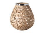 Windlicht FINK "SHONA", natur, silberfarben, B:26cm H:27,5cm Ø:26cm, Eisen, Kerzenhalter, Windlicht