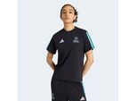 T-Shirt ADIDAS PERFORMANCE "MER DNA TEE W", Damen, Gr. M, schwarz, semi mint rush, Obermaterial: 100% Baumwolle, Rundhals, Shirts T-Shirt