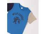 T-Shirt IDO "BABY BOY SUMMER T-SHIRT", Jungen, Gr. 3A, royal, 100% Baumwolle, Shirts T-Shirt