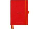 Rhodia Notizbuch Goalbook, 120 Blatt, DIN A5, 90 g/m², Hardcover, gepunktet, mohnrot