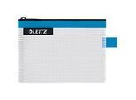 Leitz WOW Traveller Zip-Beutel, wasserabweisend, durchsichtiges Material, Grösse S, blau