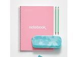 Notizbuch Miquelrius Emotions 1, DIN A4, 80 Blatt kariert und blickdicht, gelocht, Spiralbindung, Hardcover, pink