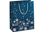 Geschenktaschen Silver Snowflakes, 260 x 330 x 125 mm, 3 Stück